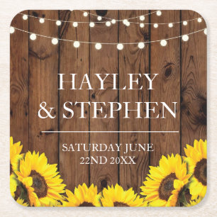 Coasters Sunflower Wood Light Rustic Wedding Party