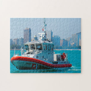 Coastguard Boat. Jigsaw Puzzle