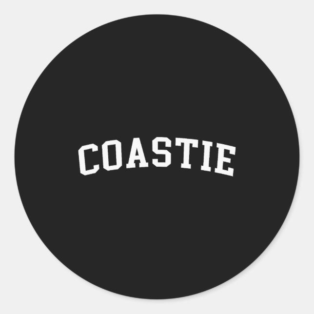 Coastie  classic round sticker (Front)