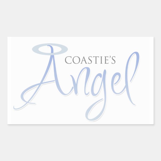 Coastie's Angel Rectangular Sticker (Front)