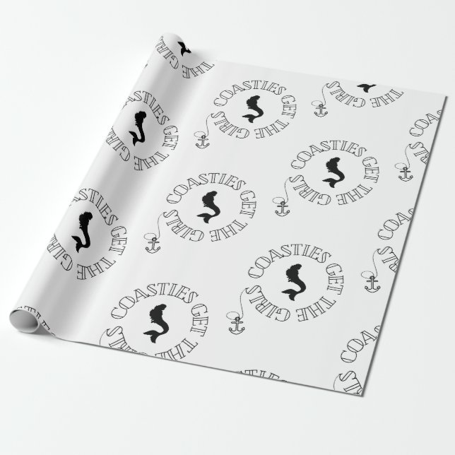 Coasties Get the Girls Wrapping Paper (Unrolled)