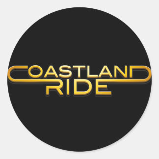 Coastland Ride — name logo Classic Round Sticker