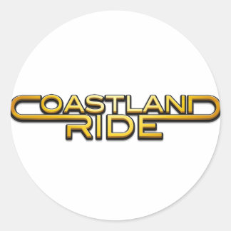 Coastland Ride — name logo Classic Round Sticker