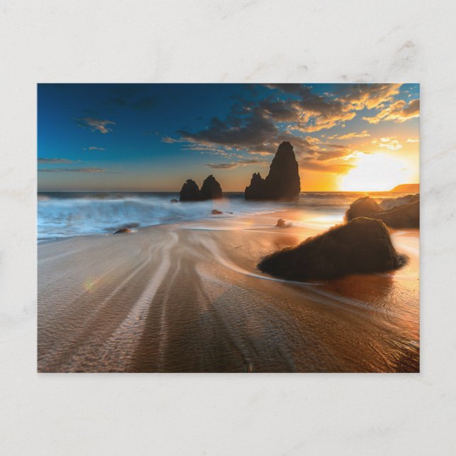 Coastline At Sunset | Northern California Postcard (Front)