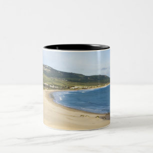 Coastline Beach Along The Coast Near Tarifa Two-Tone Coffee Mug