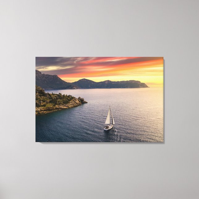 Coastline | Bodrum, Turkey Canvas Print (Front)