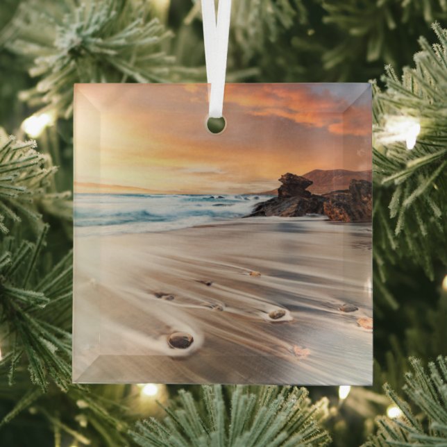 Coastline | Canary Islands, Spain Glass Tree Decoration (Insitu)