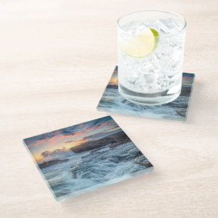 Coastline Carmel California Glass Coaster