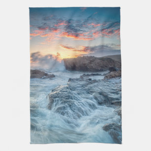 Coastline   Carmel California Tea Towel