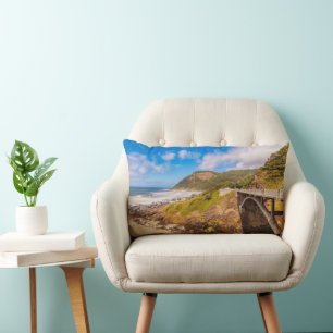 Coastline Cook's Chasm, Yachats, Oregon Lumbar Cushion