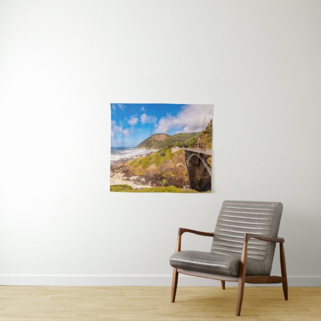 Coastline | Cook's Chasm, Yachats, Oregon Tapestry (In Situ (Horizontal))
