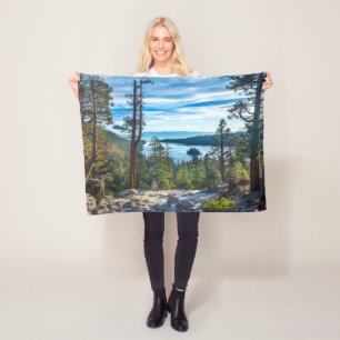 Coastline Emerald Bay, Lake Tahoe, California Fleece Blanket