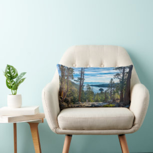 Coastline Emerald Bay, Lake Tahoe, California Lumbar Cushion