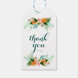 Coastline Floral Thank You Gift Tags