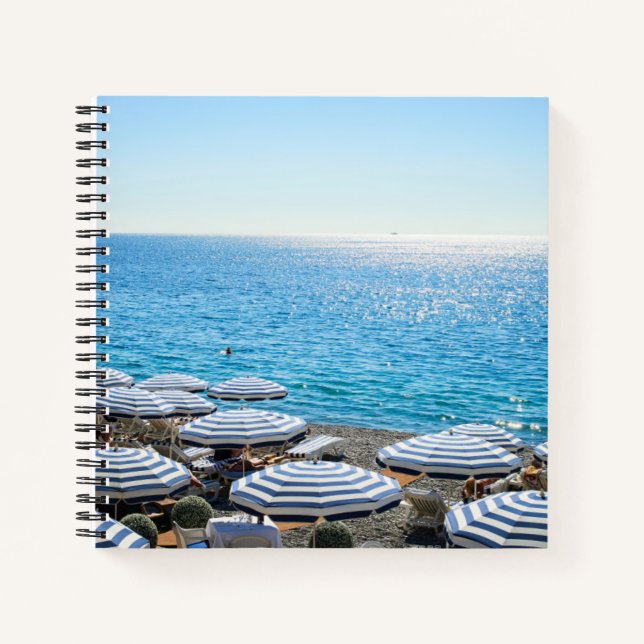 Coastline | French Riviera, Nice France Notebook (Front)