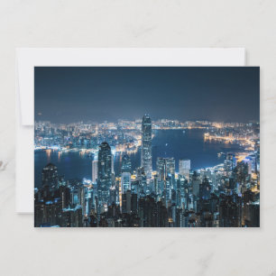 Coastline   Hong Kong Island, Asia Thank You Card