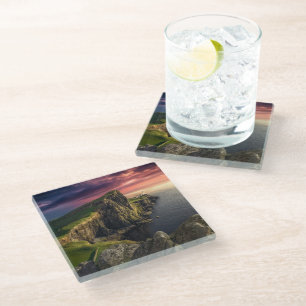 Coastline Isle of Skye, Scotland Glass Coaster