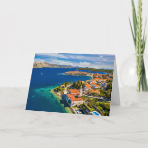 Coastline Korcula Town, Korcula Island, Croatia Card