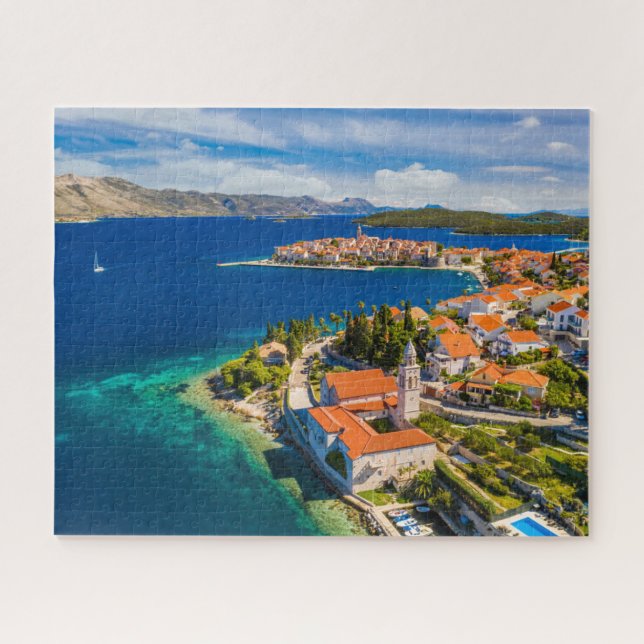 Coastline | Korcula Town, Korcula Island, Croatia Jigsaw Puzzle (Horizontal)