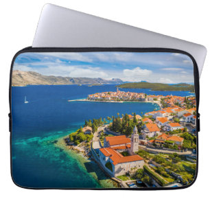 Coastline   Korcula Town, Korcula Island, Croatia Laptop Sleeve