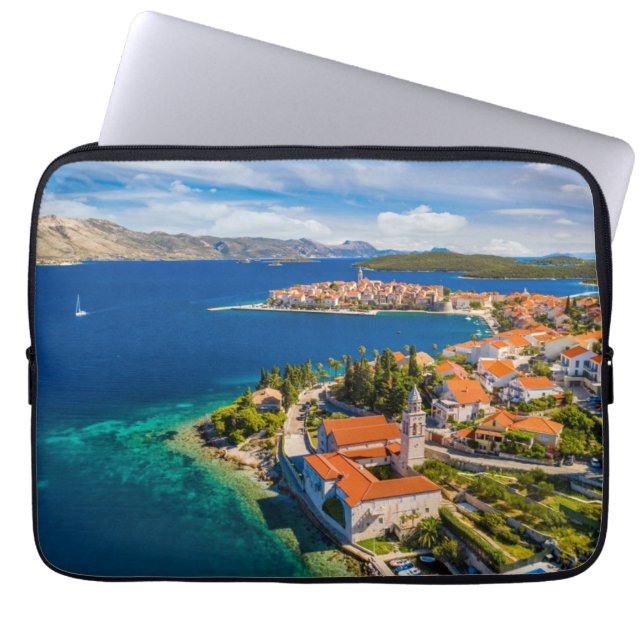 Coastline | Korcula Town, Korcula Island, Croatia Laptop Sleeve (Front)