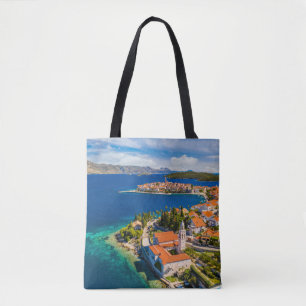 Coastline   Korcula Town, Korcula Island, Croatia Tote Bag