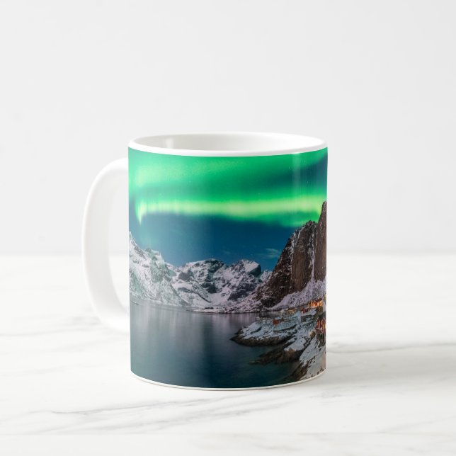 Coastline | Lofoten Islands, Hamnoy, Norway Coffee Mug (Front Left)