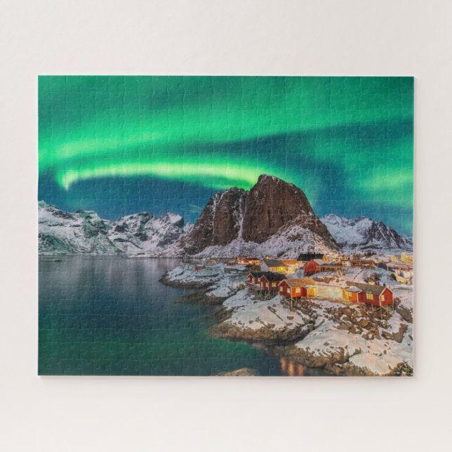 Coastline | Lofoten Islands, Hamnoy, Norway Jigsaw Puzzle (Horizontal)