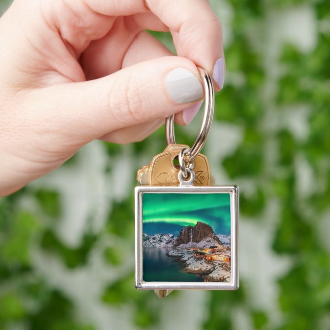 Coastline | Lofoten Islands, Hamnoy, Norway Key Ring (Hand)