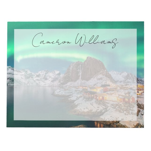 Coastline | Lofoten Islands, Hamnoy, Norway Notepad (Front)