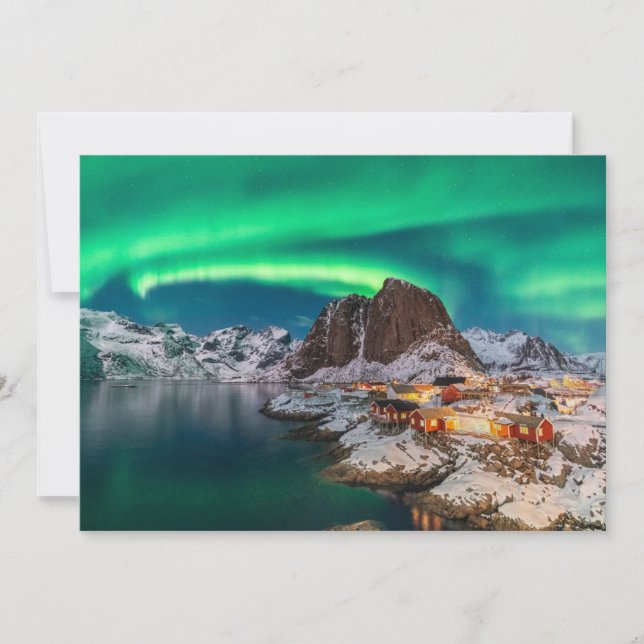 Coastline | Lofoten Islands, Hamnoy, Norway Thank You Card (Front)