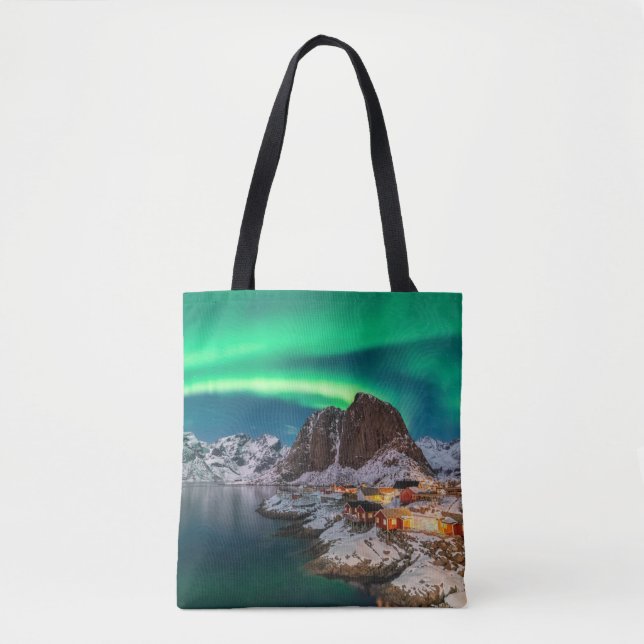 Coastline | Lofoten Islands, Hamnoy, Norway Tote Bag (Front)