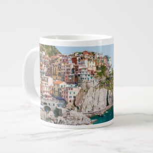 Coastline   Manarola, Cinque Terre, Liguria, Italy Large Coffee Mug