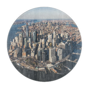 Coastline Manhattan, New York City Cutting Board