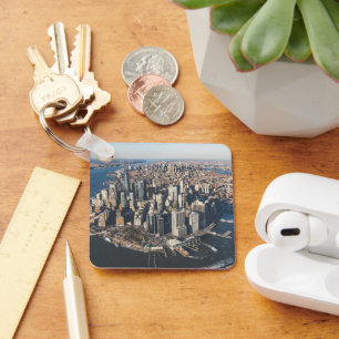 Coastline   Manhattan, New York City Key Ring