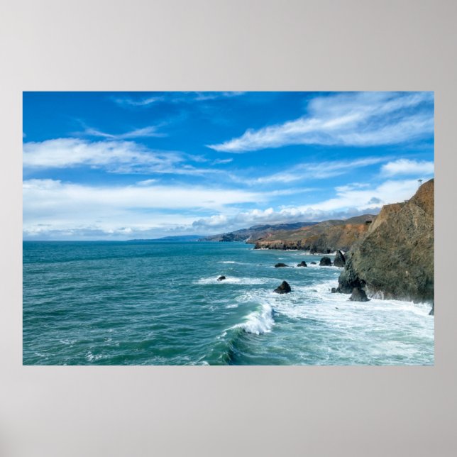 Coastline | Marin Headlands, California Poster (Front)