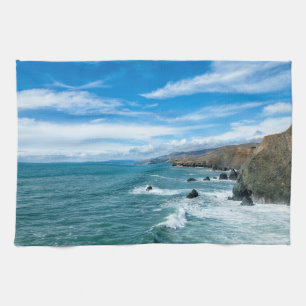 Coastline   Marin Headlands, California Tea Towel