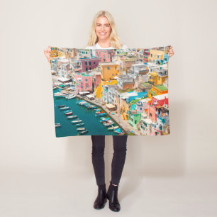Coastline   Naples Italy Fleece Blanket
