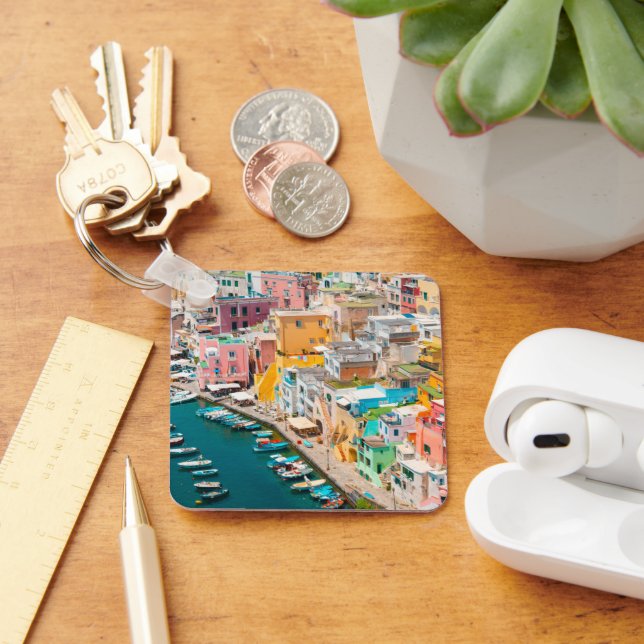 Coastline | Naples Italy Key Ring (Desk)