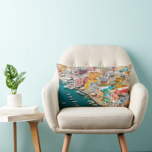 Coastline   Naples Italy Lumbar Cushion