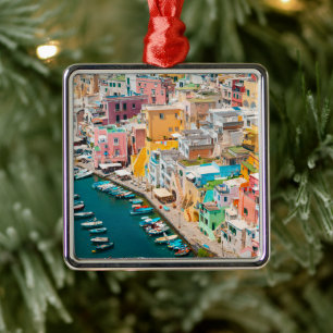Coastline   Naples Italy Metal Ornament