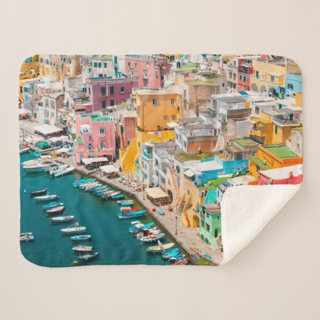 Coastline | Naples Italy Sherpa Blanket (Front (Horizontal))