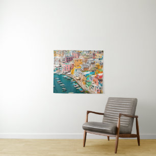 Coastline   Naples Italy Tapestry