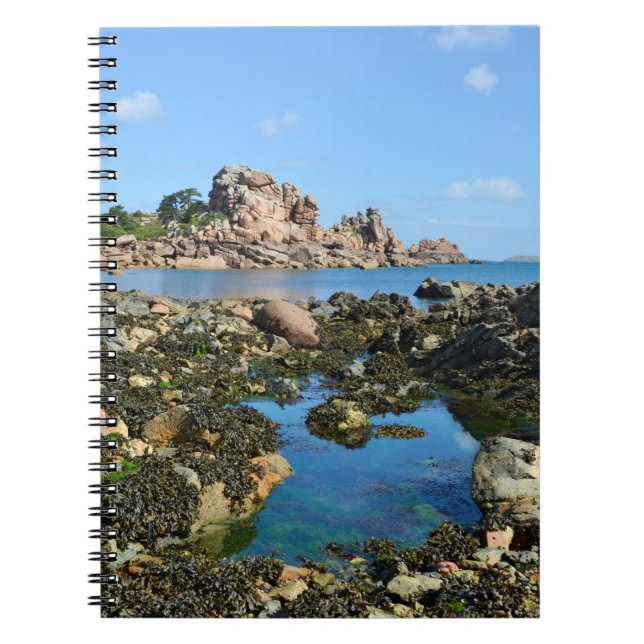 Coastline of Ploumanac'h in France Postcard Notebook (Front)