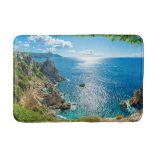 Coastline Palaiokastritsa, Corfu, Greece Bath Mat