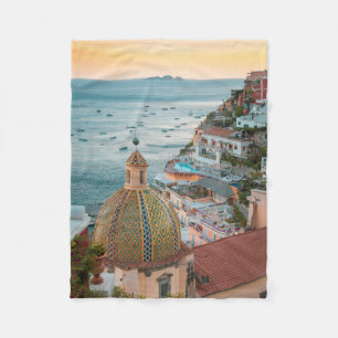 Coastline   Positano, Amalfi Coast, Italy Fleece Blanket