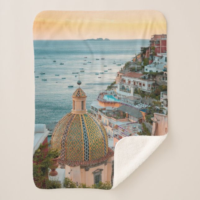 Coastline | Positano, Amalfi Coast, Italy Sherpa Blanket (Front)