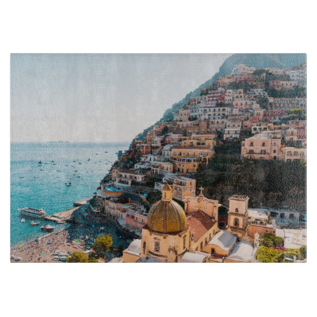 Coastline | Positano Italy, Cliffside Village Cutting Board (Front)