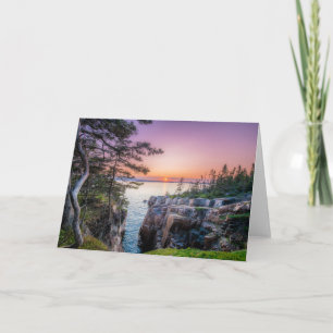 Coastline Ravens Nest Acadia National Park Maine Card
