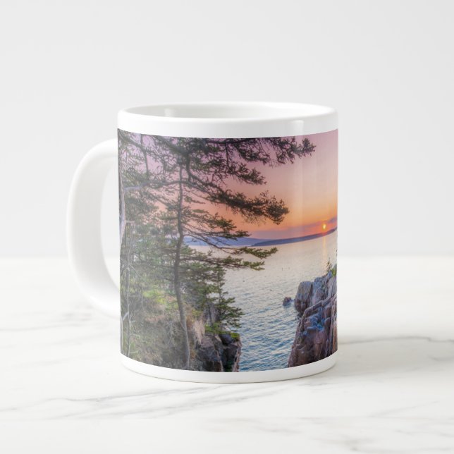 Coastline | Ravens Nest Acadia National Park Maine Large Coffee Mug (Front Left)